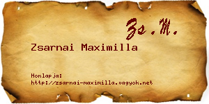 Zsarnai Maximilla névjegykártya